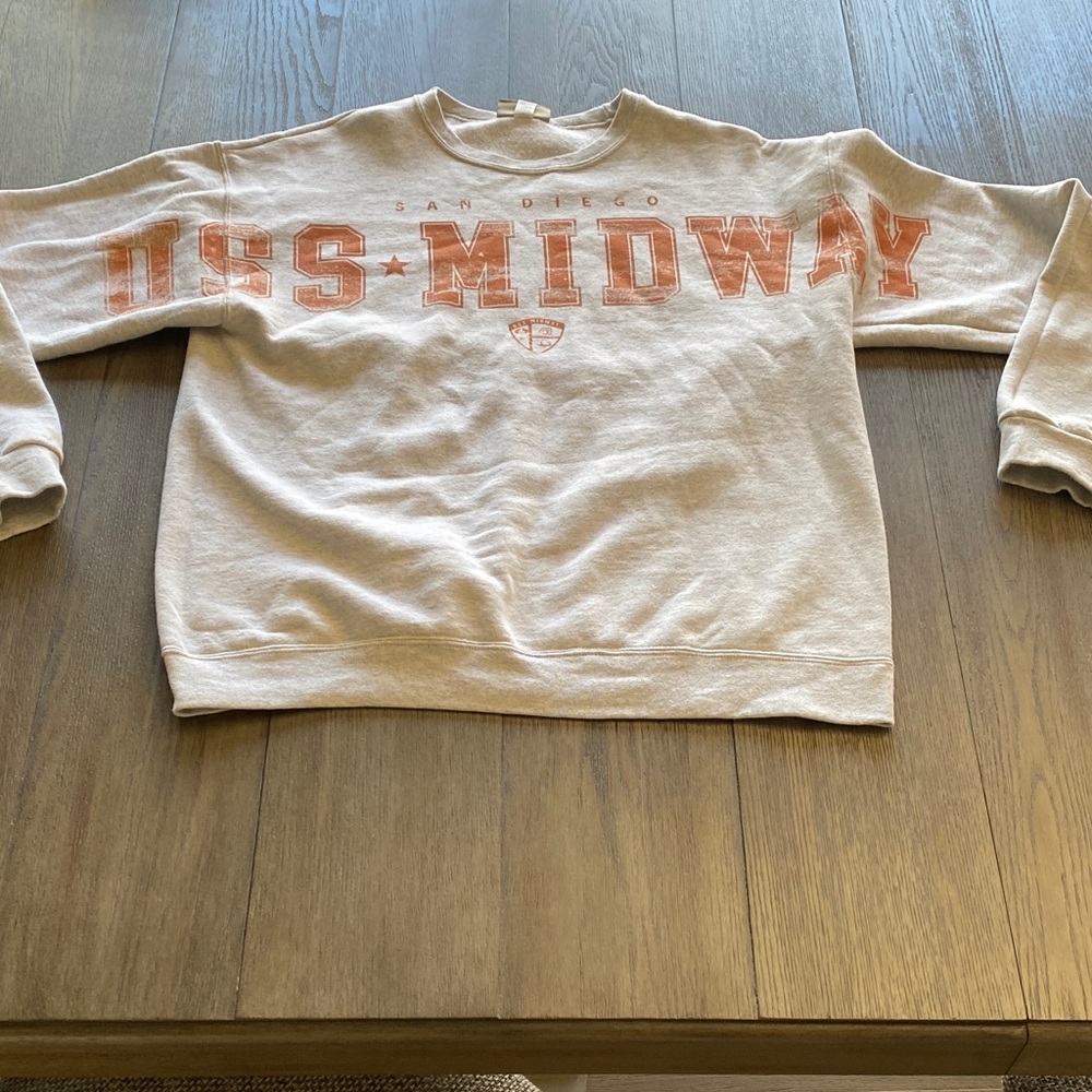USS Midway Gray Sweater